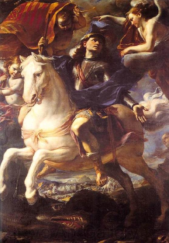 PRETI, Mattia St. George on Horseback af France oil painting art